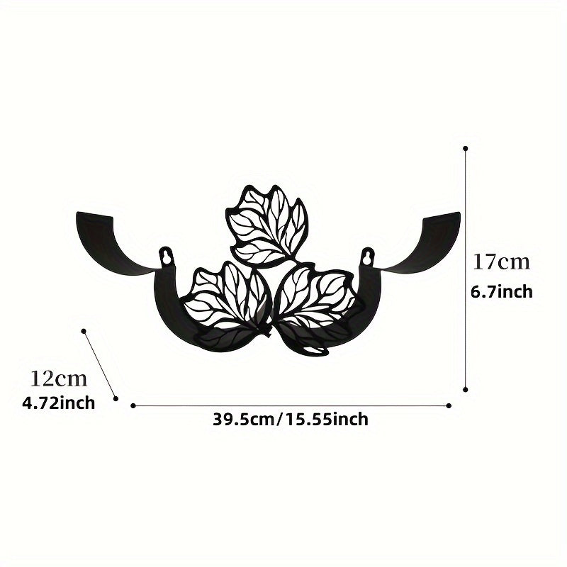1Pc Fun Leaf Shaped Tissue Holder, Bathroom Tissue Storage Rack, Wall Mounted Roll Paper Storage Container, Bathroom Accessories