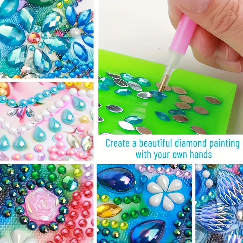 A Diamond Painting Tissue Box Decoration, Floral Bird Pattern Tissue Holder - Stylish Desktop Accessory, Suitable for Kitchen, Restaurant and Bar Sturdy Tissue Box - Home Party and Restaurant Decoration