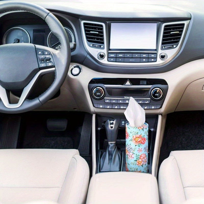 8 Pack Car Tissue Holder with Facial Tissue Bulk Cylinder Car Round Boxes for Travel Fit for Cup Holder Box Round Container (Colorful Flower Style), Car Tissue Holder, Travel Essentials, Vibrant Design, Durable Construction, Compact Design, Sturdy
