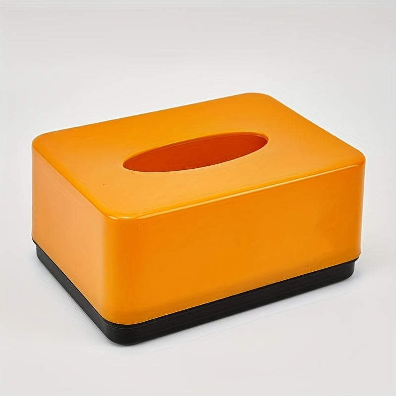 Large Rectangular Tissue Box Dispenser - Durable Plastic Kitchen & Dining Room Organizer with Easy-Access Design, 6.3" x 4.3" x 2.9" for Home, Restaurant, Hotel Use, Kitchen Storage, Modern Aesthetic, Smooth Finish