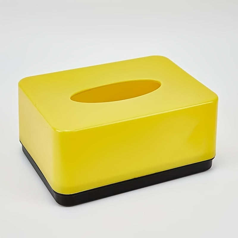 Large Rectangular Tissue Box Dispenser - Durable Plastic Kitchen & Dining Room Organizer with Easy-Access Design, 6.3" x 4.3" x 2.9" for Home, Restaurant, Hotel Use, Kitchen Storage, Modern Aesthetic, Smooth Finish