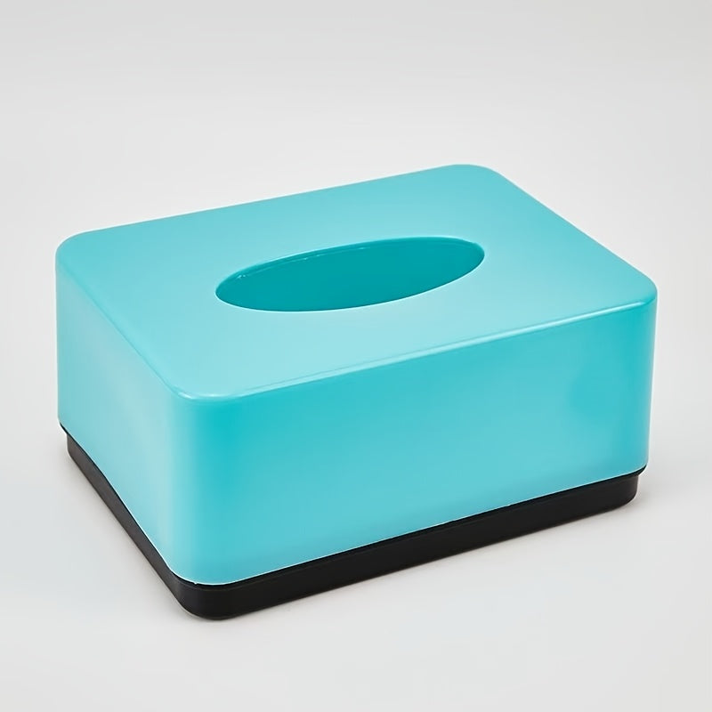 Large Rectangular Tissue Box Dispenser - Durable Plastic Kitchen & Dining Room Organizer with Easy-Access Design, 6.3" x 4.3" x 2.9" for Home, Restaurant, Hotel Use, Kitchen Storage, Modern Aesthetic, Smooth Finish