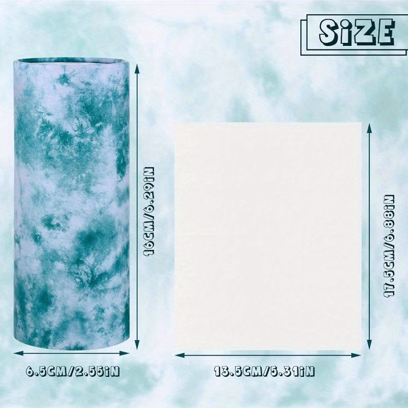 8 Pack Car Tissue Holder with Facial Tissue Bulk Cylinder Car Round Boxes for Travel Fit for Cup Holder Box Round Container (Tie Dye Style), Car Tissue Holder, Travel Essentials, Stylish Storage, Durable Construction, Travel Accessory, Frequent Travelers,