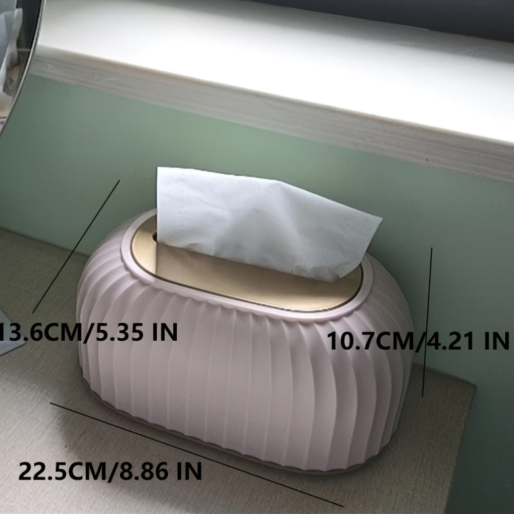 1pc Modern Adjustable Tissue Box Holder - Height-Adjustable Organizer with, Space-Saving Design for Living Room, Bathroom, Office, Hotel - Scandinavian Home Decor in Neutral Colors (White/Beige/Gray/Black) - Durable Plastic Construction, Bathroom