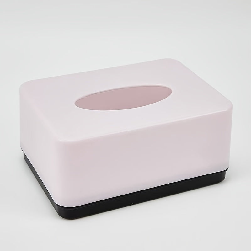 Large Rectangular Tissue Box Dispenser - Durable Plastic Kitchen & Dining Room Organizer with Easy-Access Design, 6.3" x 4.3" x 2.9" for Home, Restaurant, Hotel Use, Kitchen Storage, Modern Aesthetic, Smooth Finish