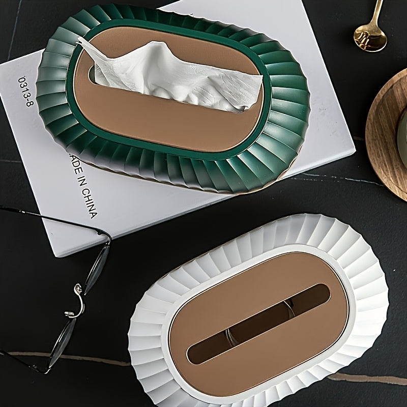 1pc Modern Adjustable Tissue Box Holder - Height-Adjustable Organizer with, Space-Saving Design for Living Room, Bathroom, Office, Hotel - Scandinavian Home Decor in Neutral Colors (White/Beige/Gray/Black) - Durable Plastic Construction, Bathroom