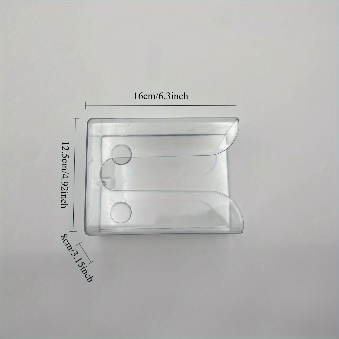 1pc Clear Wall-Mounted Tissue Box Holder - No Drill Adhesive Bathroom & Kitchen Organizer, Transparent Square Storage Cabinet with Damage-Free Installation, Space-Saving Modern Minimalist design for Living Room, Office - Holds Standard Tissues, Bathroom