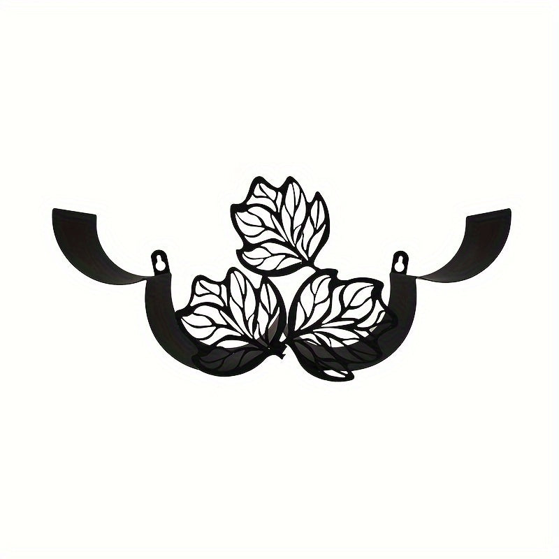 1Pc Fun Leaf Shaped Tissue Holder, Bathroom Tissue Storage Rack, Wall Mounted Roll Paper Storage Container, Bathroom Accessories