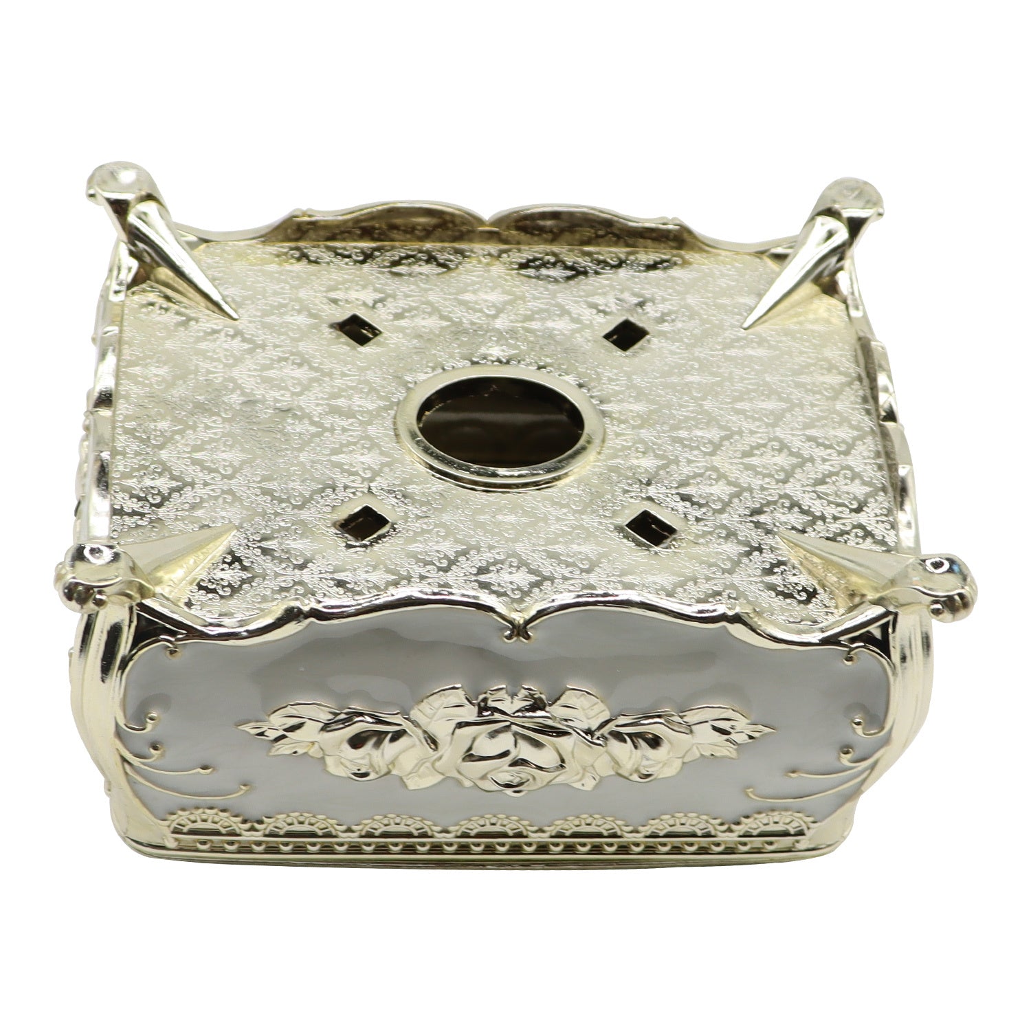 Luxury European-Style Tissue Box Holder, Decorative Non-Waterproof Plastic Tissue Dispenser, Elegant Design, with No Electricity Required, for Living Room, KTV, Restaurants, Picnics, Garden Houses