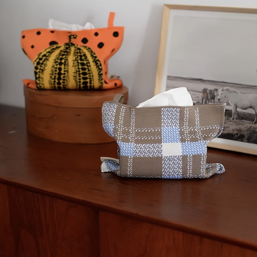 1 Antique Style Tissue Box Cover, Creative Desktop Center Tissue Holder, Large Capacity Bedroom Tissue Box, Home Essentials