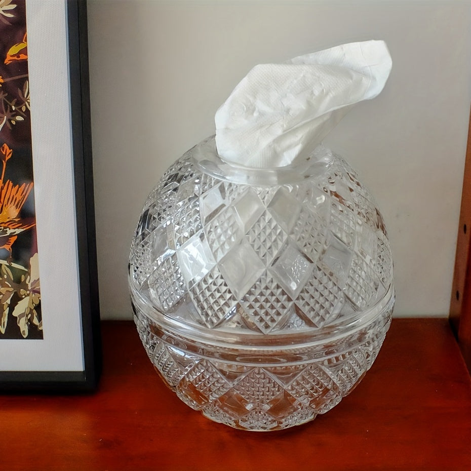 1pc Desktop Tissue Box, Stylish Tissue Holder, Tissue Storage Box, For Bathroom Living Room Bedroom Vanity Countertop, Home Decor, Bathroom Accessories