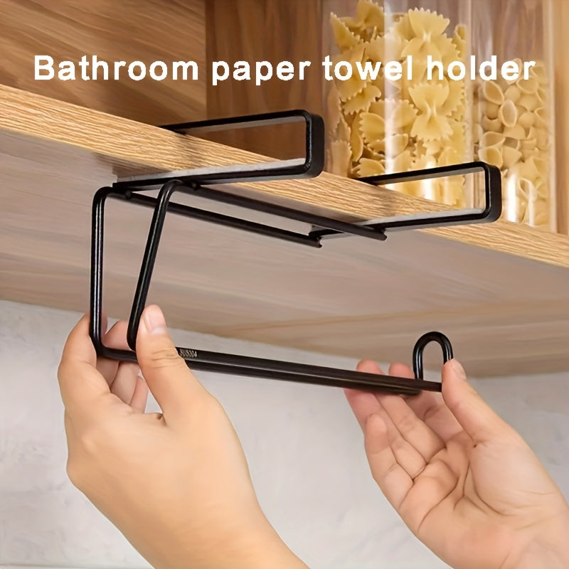 The 2025 new 1pc fashion no-hole tissue stand features a wall-mounted design, allowing for no-hole installation and saving space. Suitable for kitchens and bathrooms, modern and simple style, easy to install