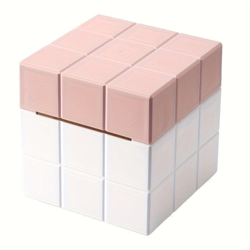 1pc Modern Minimalist Cube Tissue Box Holder - Open-Access Design, Space-Saving Organizer for Bathroom, Office, Living Room - Compatible with Standard Tissues - Decorative Desk Organizer, Home Organization, Sleek Design, Elegant Craftsmanship, Functional