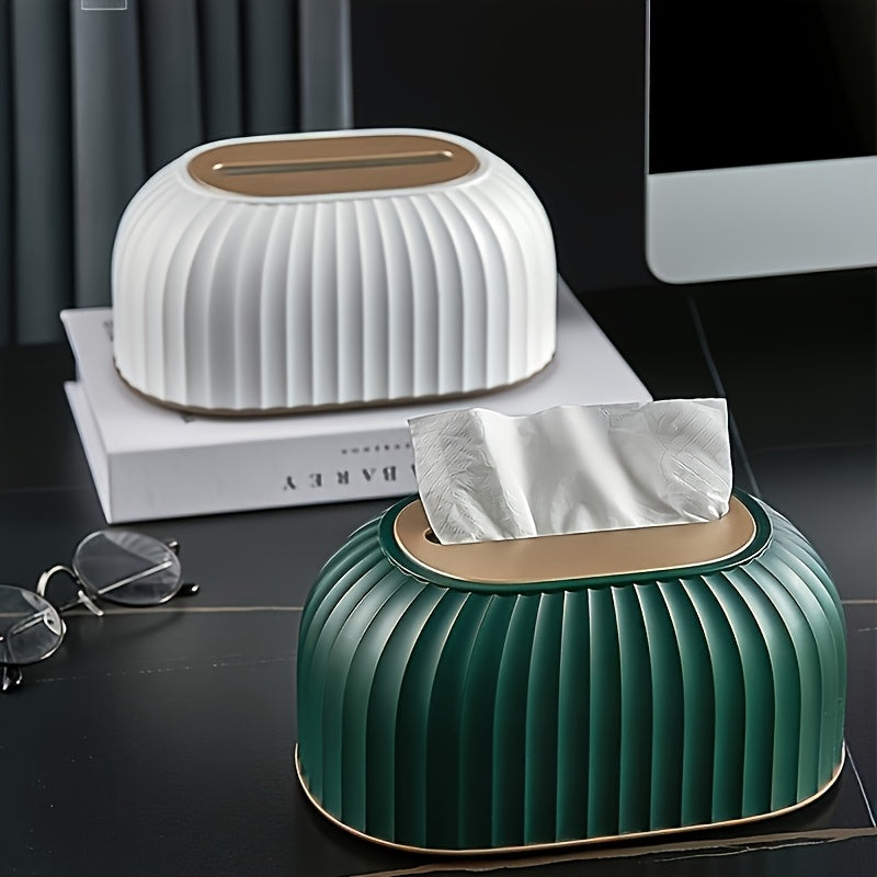 1pc Modern Adjustable Tissue Box Holder - Height-Adjustable Organizer with, Space-Saving Design for Living Room, Bathroom, Office, Hotel - Scandinavian Home Decor in Neutral Colors (White/Beige/Gray/Black) - Durable Plastic Construction, Bathroom