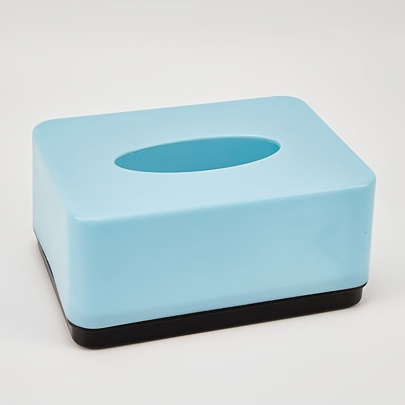 Large Rectangular Tissue Box Dispenser - Durable Plastic Kitchen & Dining Room Organizer with Easy-Access Design, 6.3" x 4.3" x 2.9" for Home, Restaurant, Hotel Use, Kitchen Storage, Modern Aesthetic, Smooth Finish