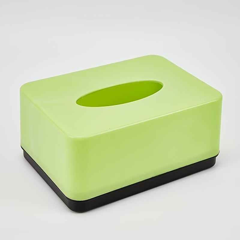 Large Rectangular Tissue Box Dispenser - Durable Plastic Kitchen & Dining Room Organizer with Easy-Access Design, 6.3" x 4.3" x 2.9" for Home, Restaurant, Hotel Use, Kitchen Storage, Modern Aesthetic, Smooth Finish